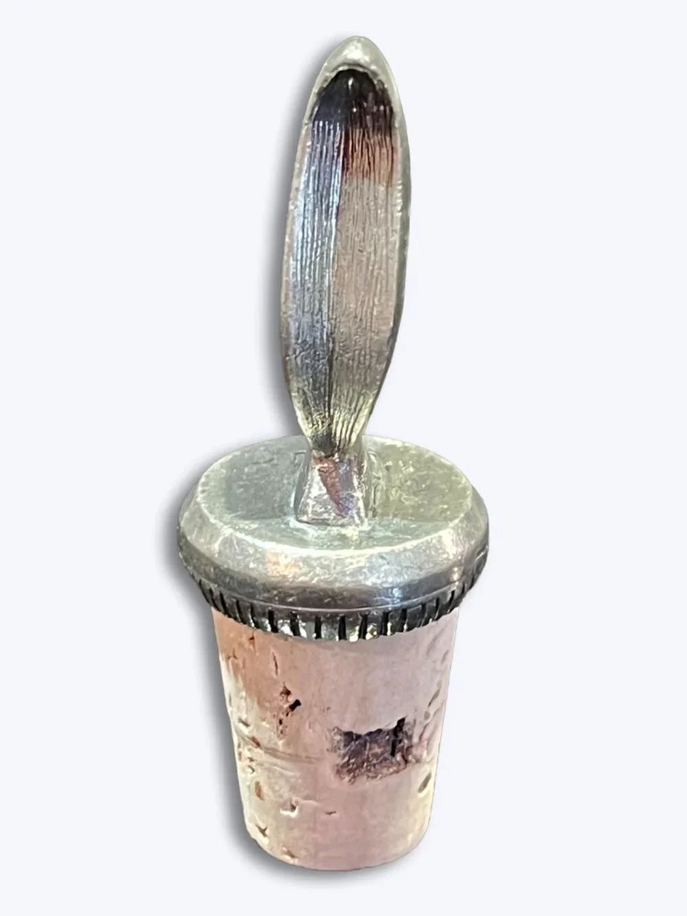 Danforth Pewter Wine Bottle Stopper Leaf Flame Handcrafted Barware Hostess Gift